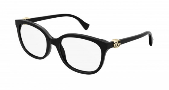 Gucci GG1075O Eyeglasses, 004 - BLACK with TRANSPARENT lenses