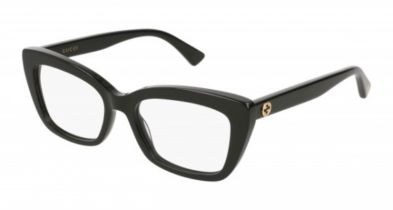 Gucci GG0165ON Eyeglasses, 001 - BLACK with TRANSPARENT lenses