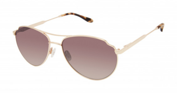 Lulu Guinness L177 Sunglasses, Gold (GLD)