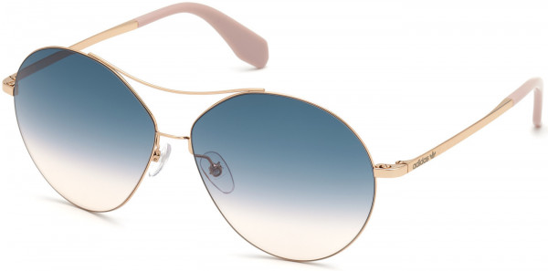 adidas Originals OR0001 Sunglasses, 33W - Gold/other / Gradient Blue Lenses