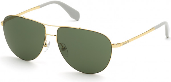 adidas Originals OR0004 Sunglasses, 30N - Shiny Endura Gold / Green Lenses