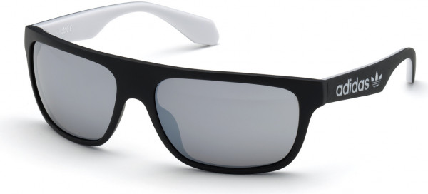 adidas Originals OR0023 Sunglasses, 02C - Matte Black / Smoke Mirror Lenses