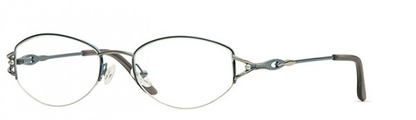 Calligraphy Dickenson Eyeglasses, Blue/Silver