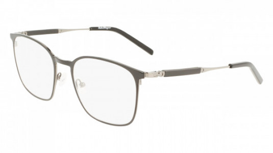 Ferragamo SF2566 Eyeglasses, (072) LIGHT RUTHENIUM/BLACK