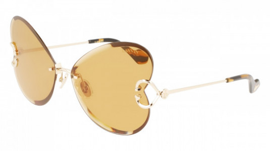 Lanvin LNV124S Sunglasses, (709) GOLD/CARAMEL