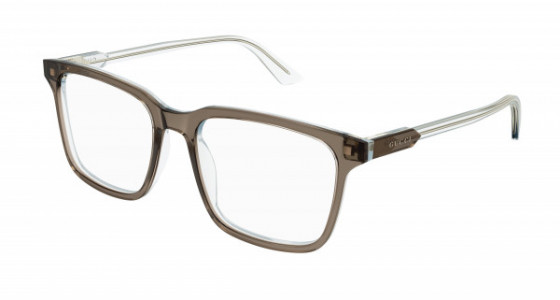 Gucci GG1120O Eyeglasses, 003 - BROWN with TRANSPARENT lenses