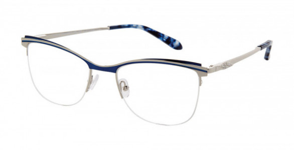 Exces PRINCESS 166 Eyeglasses, 398 Navy-Silver