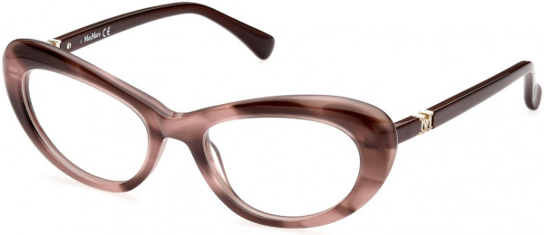 Max Mara MM5051 Eyeglasses, 074 - Shiny Purple Havana, Shiny Solid Purple, Maxmaragram 