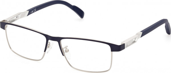 adidas SP5023 Eyeglasses, 091 - Matte Rhodium / Matte Blue