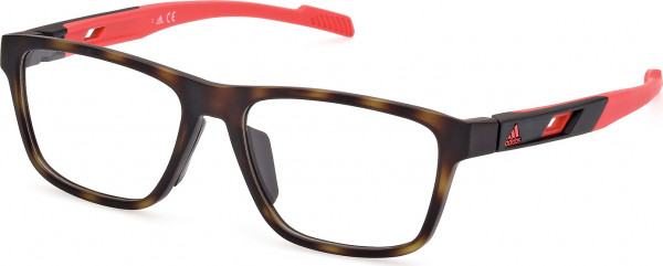 adidas SP5027 Eyeglasses, 052 - Dark Havana / Matte Light Red
