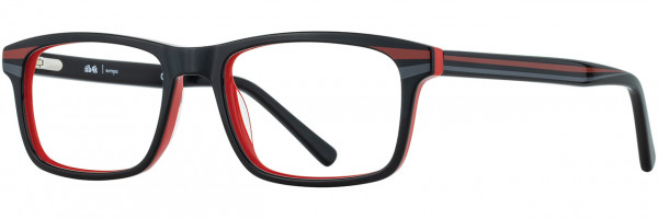 db4k Otto Eyeglasses, 1 - Black / Red