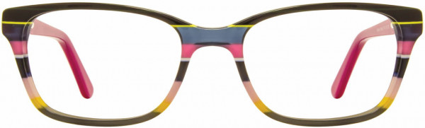 db4k Fashion Plate Eyeglasses, 1 - Black / Berry Stripe