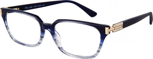Diva DIVA 5562 Eyeglasses, O82 BLUE FADE-GOLD
