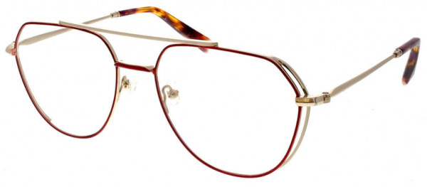 KENDALL + KYLIE Tyra Eyeglasses, Shiny Red/ Shiny Light Gold