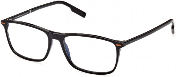 Ermenegildo Zegna EZ5236 Eyeglasses, 001 - Shiny Black, Vicuna