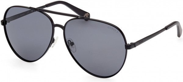 Guess GU5209 Sunglasses, 02D - Matte Black / Smoke Polarized