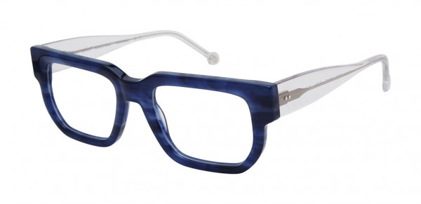 Colors In Optics C1141 BRUNO Eyeglasses, BLHRN BLUE/HORN
