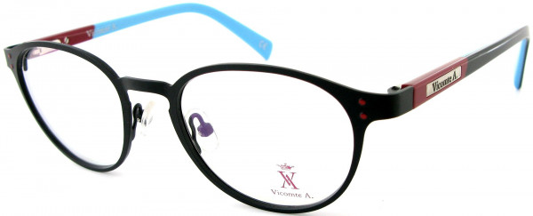 Vicomte A. VA47006 Eyeglasses, C3 BLACK/RED/AQUA