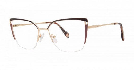 Modern Art A615 Eyeglasses, Plum/Mauve/Gold