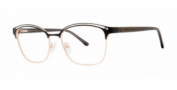 Genevieve NOVA Eyeglasses, Matte Black/Rose Gold