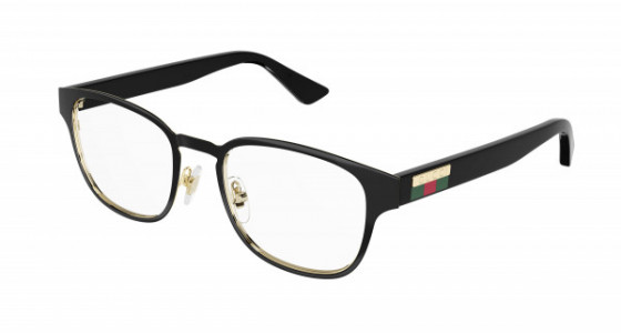 Gucci GG1118O Eyeglasses, 001 - BLACK with TRANSPARENT lenses