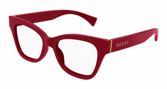Gucci GG1133O Eyeglasses, 005 - RED with TRANSPARENT lenses
