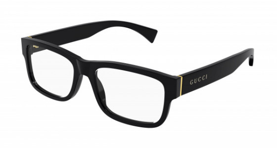 Gucci GG1141O Eyeglasses, 001 - BLACK with TRANSPARENT lenses