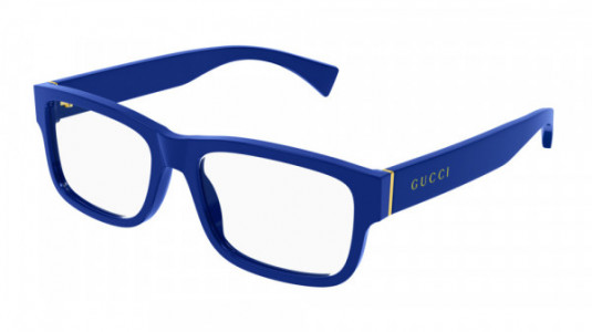 Gucci GG1141O Eyeglasses, 002 - BLUE with TRANSPARENT lenses