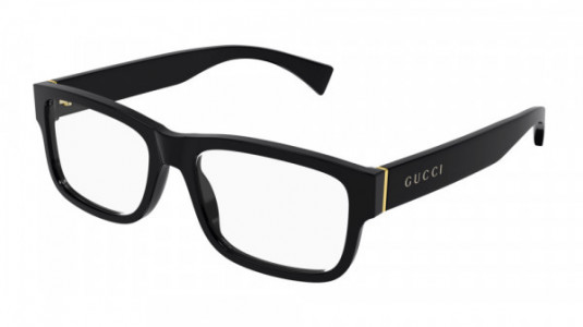 Gucci GG1141O Eyeglasses, 004 - BLACK with TRANSPARENT lenses