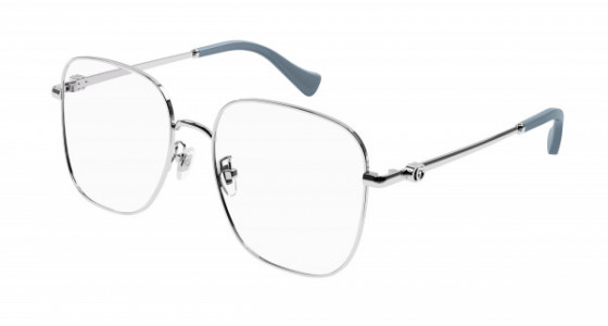 Gucci GG1144O Eyeglasses, 002 - SILVER with TRANSPARENT lenses