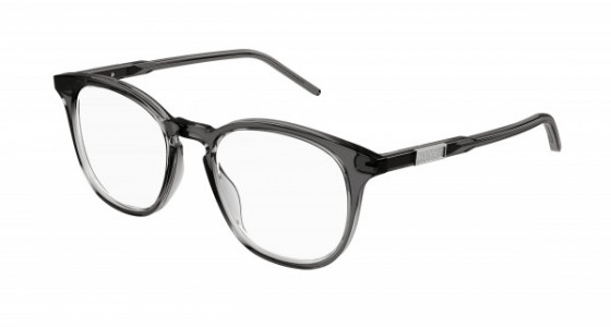 Gucci GG1157O Eyeglasses, 005 - GREY with TRANSPARENT lenses