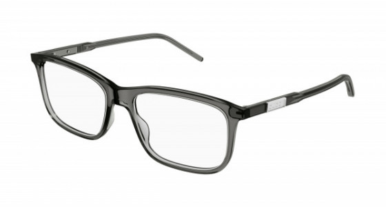 Gucci GG1159O Eyeglasses, 002 - GREY with TRANSPARENT lenses