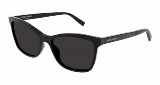 Saint Laurent SL 502 Sunglasses, 001 - BLACK with BLACK lenses