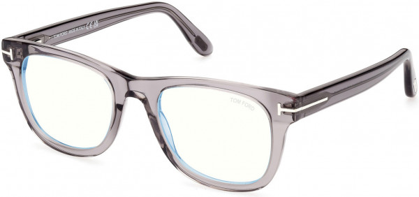 Tom Ford FT5820-B Eyeglasses, 020 - Shiny Transparent Grey, 