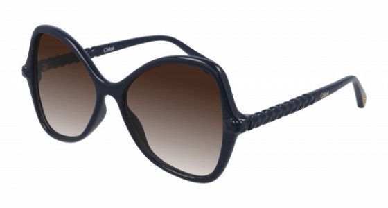 Chloé CH0001S Sunglasses, 001 - BLUE with BROWN lenses