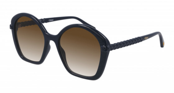 Chloé CH0003S Sunglasses, 001 - BLUE with BROWN lenses