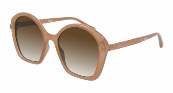 Chloé CH0003S Sunglasses, 002 - PINK with BROWN lenses