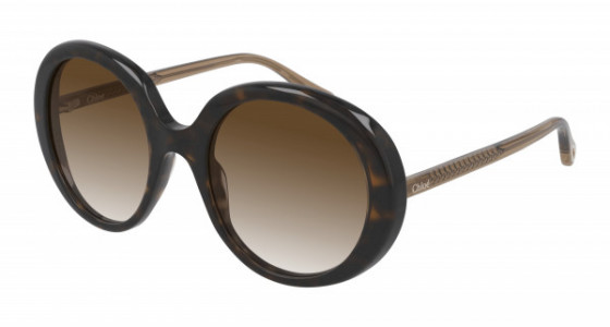 Chloé CH0007S Sunglasses, 004 - HAVANA with BROWN temples and BROWN lenses
