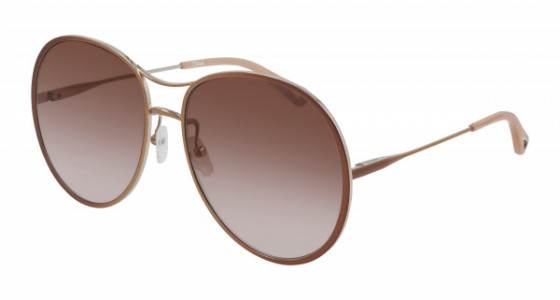 Chloé CH0016S Sunglasses, 003 - BROWN with ORANGE lenses