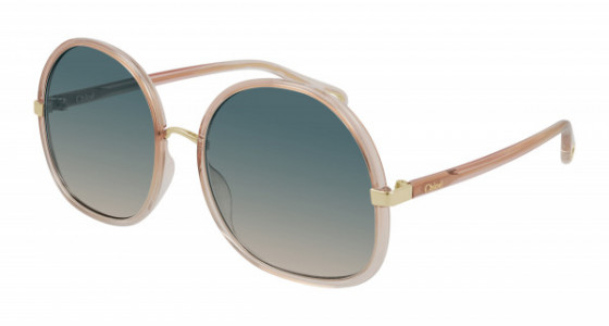 Chloé CH0029S Sunglasses, 004 - ORANGE with MULTICOLOR lenses
