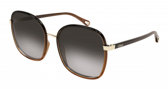 Chloé CH0031S Sunglasses, 002 - YELLOW with ORANGE lenses