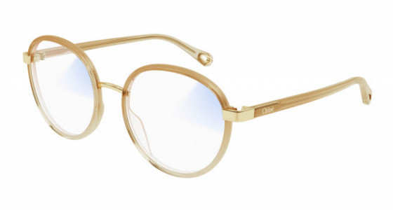 Chloé CH0033S Sunglasses, 001 - ORANGE with TRANSPARENT lenses