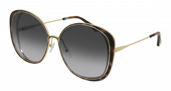 Chloé CH0036S Sunglasses, 001 - GOLD with GREY lenses