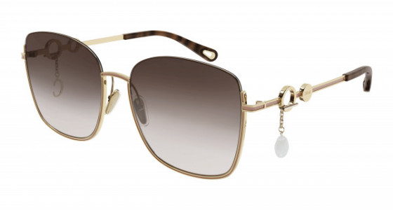 Chloé CH0070SK Sunglasses, 003 - GOLD with BROWN lenses