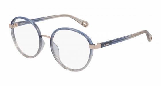 Chloé CH0033O Eyeglasses, 004 - BLUE with TRANSPARENT lenses