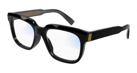 dunhill DU0002S Sunglasses, 005 - BLACK with TRANSPARENT lenses