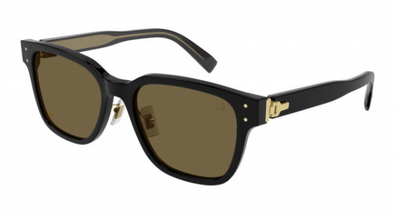 dunhill DU0045SA Sunglasses, 001 - BLACK with BROWN lenses