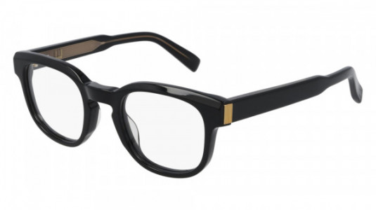 dunhill DU0003O Eyeglasses, 001 - BLACK with TRANSPARENT lenses