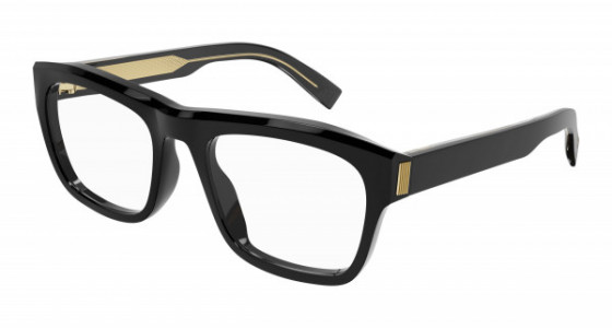 dunhill DU0030O Eyeglasses, 001 - BLACK with TRANSPARENT lenses