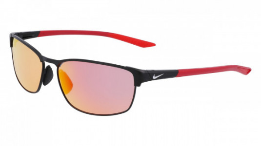 Nike NIKE MODERN METAL M DZ7366 Sunglasses, (010) SATIN BLACK/RED MIRROR